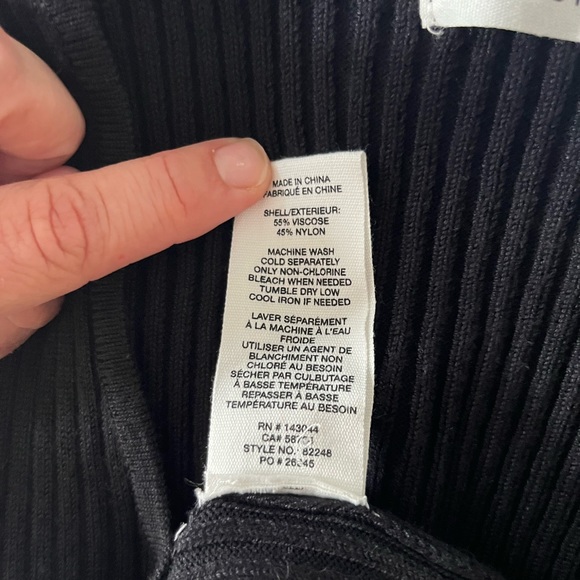 Avec Les Filles | Size M Black Sweetheart Ribbed Sweater Tank - Picture 3 of 5